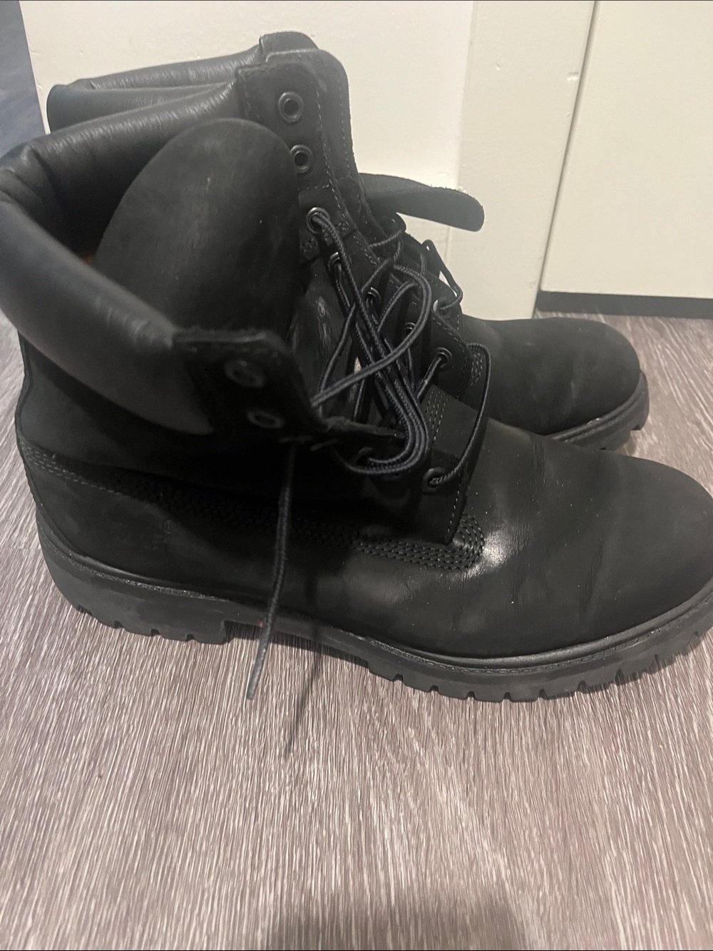 Timberland Men's Black Lace-Up Work Boots